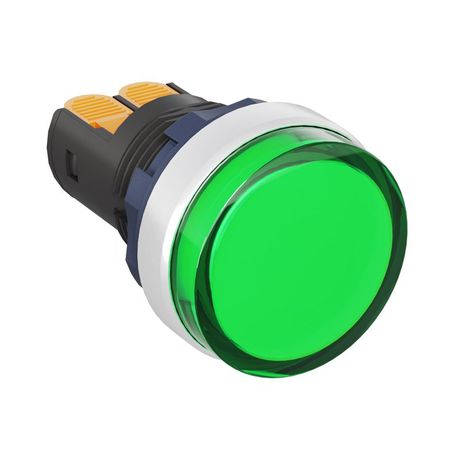 Сигнальный индикатор со встроенным диодом 220В, зеленый, алюминий, зажим Plug-In | M22L-F220GAP DKC ДКС