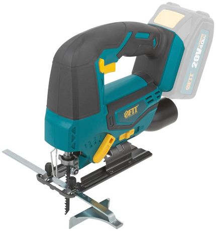 Лобзик аккумуляторный 20 В, 0-2500 ход/мин, БзП, маятник, 80 мм, 1,6 кг, резиновая накладка, коробка - 79916 РОС