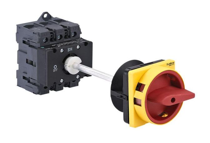 КРАСНОЙ ВЫНОСНОЙ РУКОЯТКОЙ НА ДИН-РЕЙК/ПЛАТЕ - MSD100340R ВЫКЛЮЧАТЕЛЬ-РАЗЪЕДИНИТЕЛЬ 3P 100A С APC