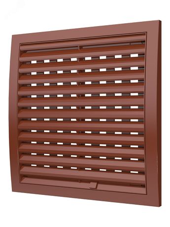 Решетка вентиляционная наружная регулируемая, из ASA пластика 250х250, цвет Терракотовый - 2525РРПН терр ЭРА 16961