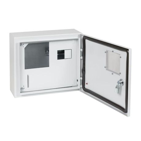 Корпус металлический ЩУРн-ПРО-1-МП/4-292х353х137-IP66-УХЛ1 с окном учета,1ф счетчик на МП, 4 мод., типоисполнение ПРО - 367473 КЭАЗ