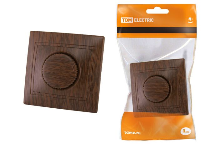 Светорегулятор поворотный RL 600 Вт "ЭКО" (бук) "Таймыр" | SQ1814-0324 TDM