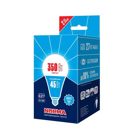 Лампа светодиодная LED-A120-45W/4000K/E27 /FR/NR Norma 45Вт матовая 4000К нейтр. бел. E27 (упак. картон) Volpe UL-00005611 Uniel