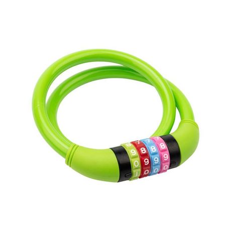 Тросовый кодовый замок взломостойкий для велосипедов и колясок 65 см зеленый | 79-0263 ЧЕТЫРЕ СЕЗОНА MEET