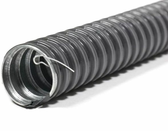 Металлорукав в ПВХ изоляции Р3-ЦП нг-LS 18 (50 м) с протяжкой | zeta44121 ГОФРОМАТИК ЗЭТА