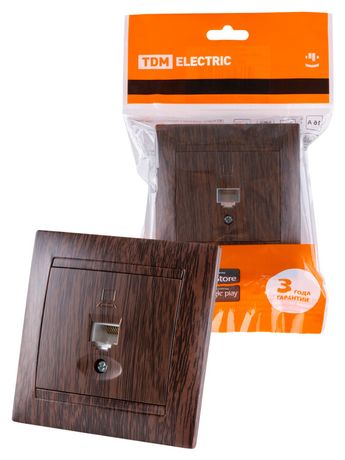 Розетка компьютерная RJ45 венге "Лама" | SQ1815-0416 TDM