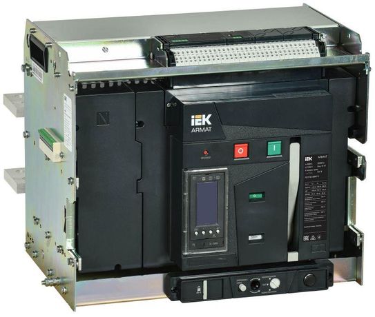 Выключатель автоматический воздушный ARMAT выдвижного исполнения 4P F 100кА 2500А расцепитель TY с комплектом аксессуаров 220В: мотор привод катушка включения отключения - AR-ACB-4VF-100-2500A-TYCF IEK
