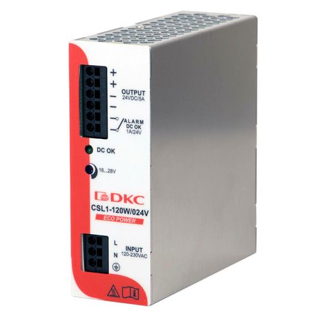 Источник питания "ECO POWER", однофазный, 120Вт, 5А, 24В | XCSL1120W024VAA DKC ДКС