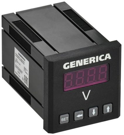 Вольтметр цифровой щитовой однофазный 48х48мм LED | IDV31-5-1-0-LED-G GENERICA IEK