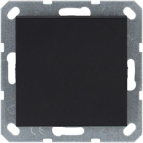 Переключатель проходной 1-кл. 10А IP20 с подсветкой механизм черн. матов. soft touch Jasmart G3012NPB