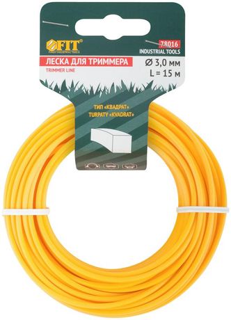 Леска для садовых триммеров ''Квадрат'' 3.0 мм х 15 м - 78016 РОС