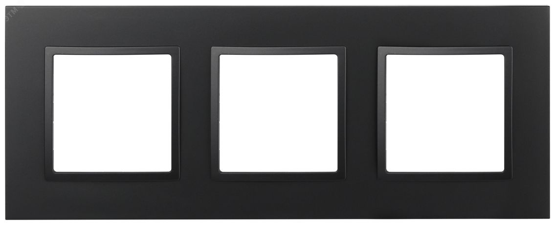 Рамка для розеток и выключателей Elegance 14-5013-05 Classic, на 3 поста, антрацит | Б0060585 ЭРА