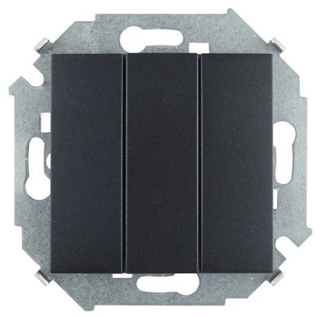 Выключатель 3-кл. СП Simon 15 10AX IP20 250В механизм графит 1591391-038