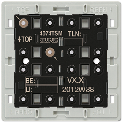 KNX кнопочный модуль с интегрированным шинным сопряжением, "стандарт", 1-4 группы| 4074TSM |Jung