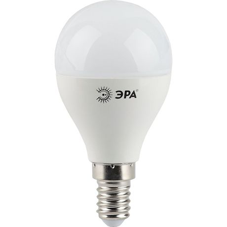 Лампа светодиодная LED 5 Вт 400Лм 2700К шар теплый E14 170-265В P45-5W-827-E14 Standart - Б0028485 ЭРА