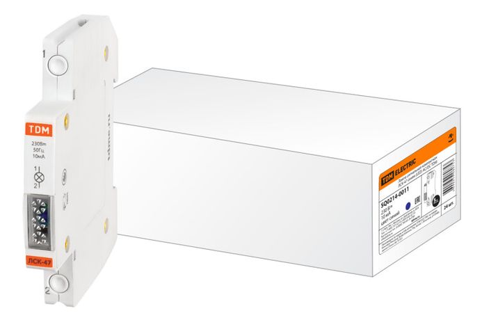 Лампа сигнальная компактная ЛСК-47 синяя (LED) AC/DC | SQ0214-0011 TDM