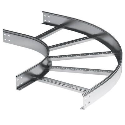 Угол горизонтальный 90 80x500 R600 в комплекте с крепежными элементами и соединительными пластинами, необходимыми для монтажа, цинк-ламельный - LC8650KZL ДКС