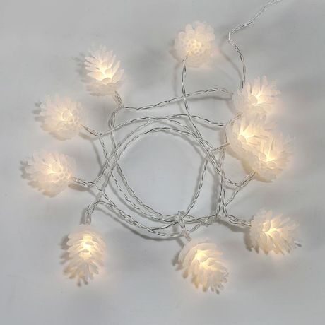 Гирлянда светодиодная Шишки 1,5 м, 10 LED, прозрачный ПВХ, цвет свечения теплый белый, 2 х АА (батарейки не в комплекте) | 303-098 NEON-NIGHT