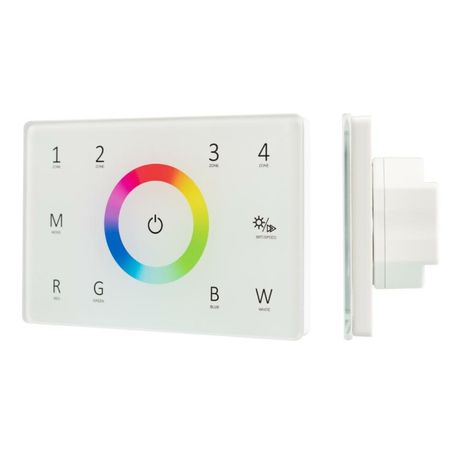 Панель Sens SMART-P85-RGBW White (230V, 4 зоны, 2.4G) (Arlight, IP20 Пластик, 5 лет) | 028404 Arlight