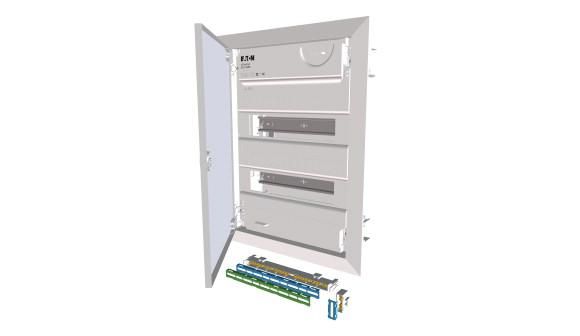 Щит компактный встроенного исполнения (полые стены) 2 ряда KLV-24HWS-F стальная дверь EATON 178824