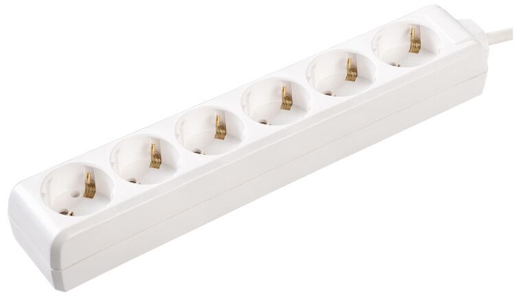 Удлинитель У06 6 мест 2Р+PЕ/5метров 3х1мм2 16А/250В | WYP10-16-06-05-Z-N IEK