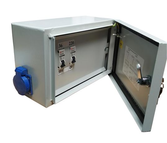 Ящик с понижающим трансформатором ЯТП IP54 0,25кВА220/36В EKF Basic - yatp-ip54-0,25-220/36v-2a