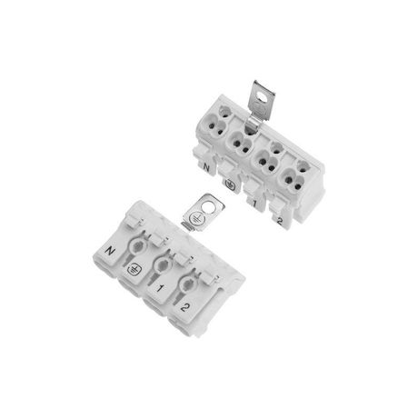Клемма пружинная соединительная КСП 4-полюсная с заземлением и монтажными ножками (50 шт./уп.) | 07-6216-2 REXANT MEET