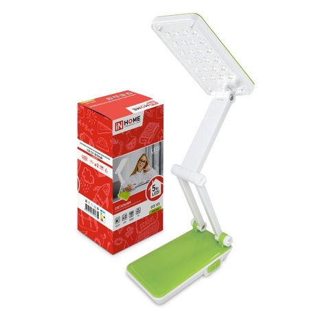 Светильник светодиодный настольный ССО 12З 6Вт 6500К 360лм 230В аккум. 2 уровня яркости зел. IN HOME 4690612034256