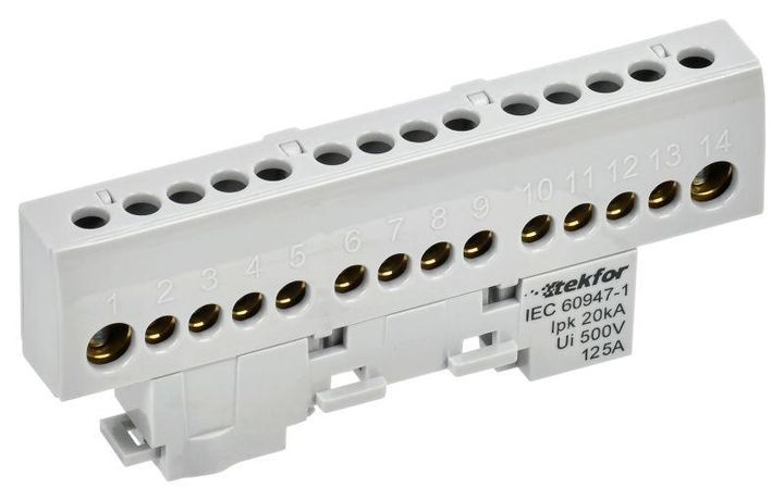 Шина L "фаза" изол. на универс. держ. 8х12-12-Ср TEKFOR IEK TF-NN20-12-KL-K03