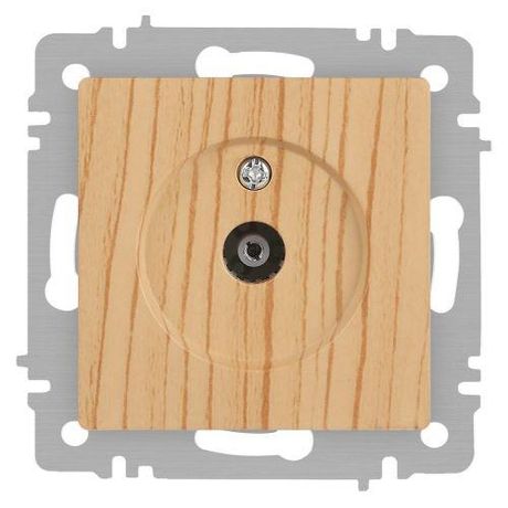 Розетка телевизионная одиночная TV СП Accent 6-301-11 IP20 сосна Intro Б0063622 ЭРА