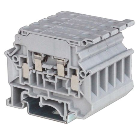 Клемма для предохранителя, винтовой зажим, 2 точки подключения, 4 кв.мм, серая| TUR-4-HESI | DKC (ДКС)