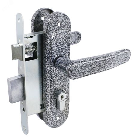 Замок врезной Птимаш ЗВ4-303 серебро с/руч - 12789 ПТК