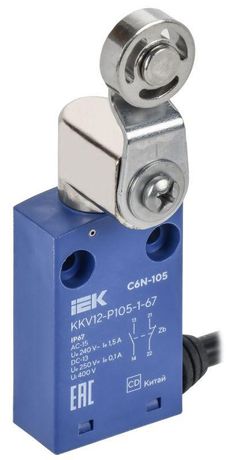 Выключатель концевой C6N-105 рычаг с металлическим роликом IP67 IEK - KKV12-P105-1-67