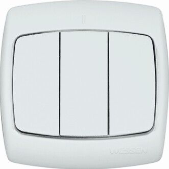 Выключатель 3-кл. СП Рондо 10А IP20 бел. SchE VS05U-321-BI APC