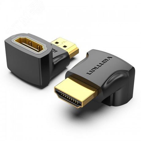 Адаптер переходник HDMI v2.0 19M на 19F, угол 90, контакты позолоченные - 1000685783 Vention AIOB0
