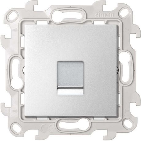 Розетка компьютерная S24 Harmonie RJ45 кат.6 IP20 алюм. Simon 2410599-033