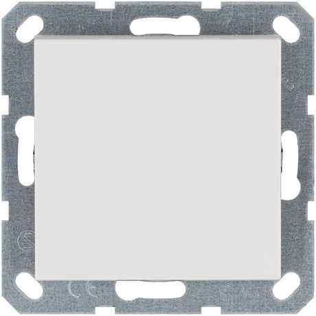 Звонковый механизм 10A 250V~ с накладкой, цвет белый глянцевый - G3010W Jasmart