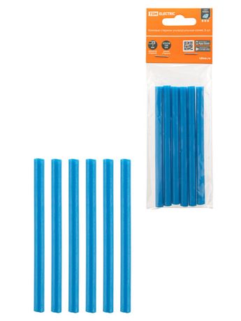 Клеевые стержни универсальные синие, 7 мм x 100 мм, 6 шт, "Алмаз" | SQ1024-0503 TDM