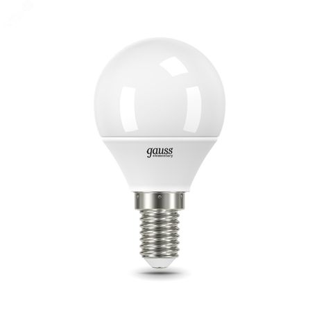 Лампа светодиодная LED 12 Вт 880 лм 3000К AC180-240В E14 шар P45 теплая Elementary Gauss - 53112