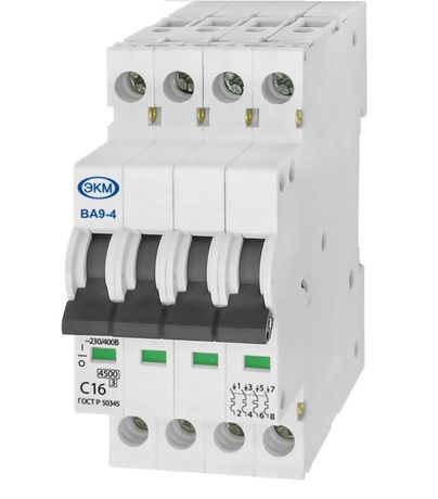 Выключатель автоматический ВА-9-4 B6 4.5кА ультратонкий корпус 36мм Меандр A8302-19910758