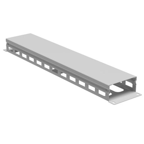 Органайзер кабельный с крышкой и отверстиями 2U, глубина 40 мм, для 19'' IT-корпусов ДКС серии STI/CQE, RAL7035 - R5CPF1942HE