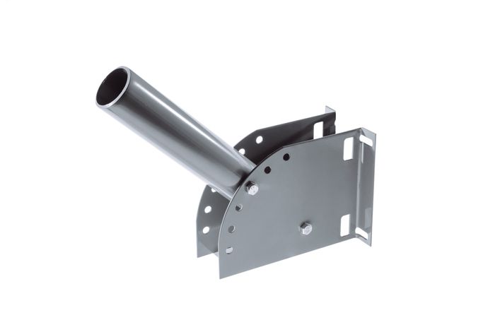 Кронштейн настенный и на столб монтажной лентой регулируемый угол наклона диаметр трубы 45мм серый для уличного светильника - 00034 Техник КР-2