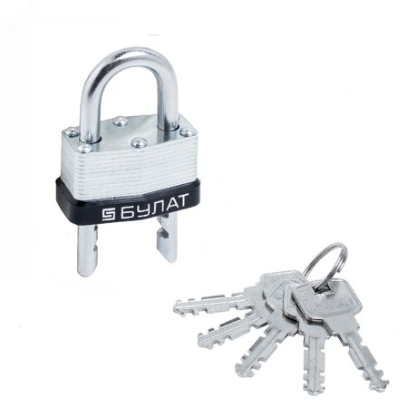Замок навесной БУЛАТ ВС 0945 стальной 5кл. d=7мм - 13451 ПТК