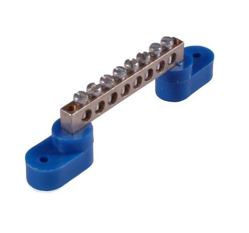 Шина _N_ 63.10.2 "N" на 10 присоединений 63А 2 изоляторах стойка | HEGEL