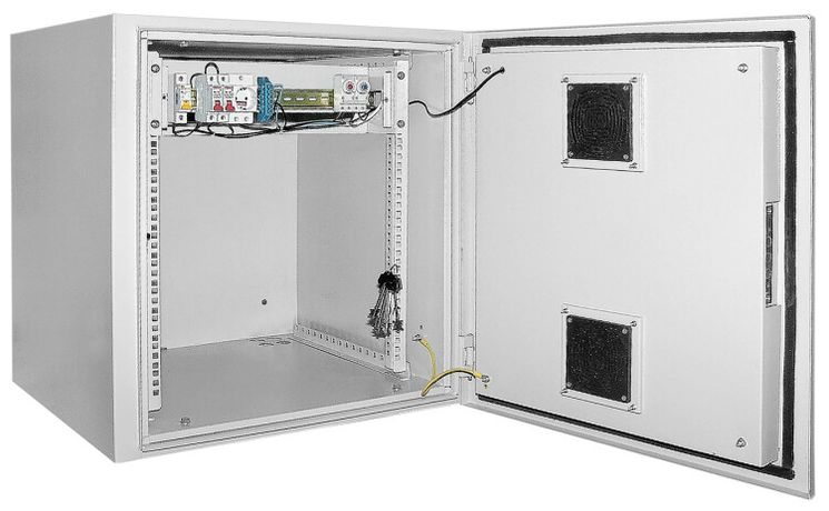 Шкаф уличный LINEA O 15U 650x600. IP55 металлическая дверь. серый - LO35-15U66-M55 IEK