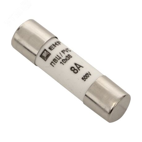 Плавкая вставка цилиндрическая ПВЦ (10х38) 8А | pvc-10x38-8 EKF