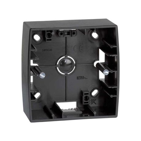 Коробка наружной установки на 1 пост, 89х89х27 mm, S82, графит - 82750-38 Simon