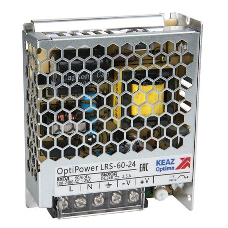 Блок питания панельный OptiPower LRS 75-24 3.5A | 328877 КЭАЗ