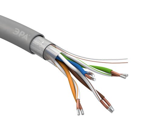 Кабель витая пара F/UTP 4x2x24 AWG Cat5e CCA PVC 305м SIMPLE (2/30) | Б0044440 ЭРА