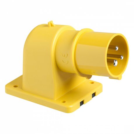 Вилка панельная угловая 16А 2P-E 100-130В IP44 SchE 81801 APC